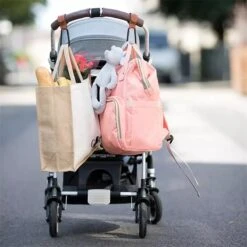 Jinius ® - Boodschappen Haak - Kinderwagen Tassenhaakjes - Haakjes Voor Tassen - Buggy Haakjes - Bruin - Set Van 2 -Bekend Babyproducten Winkel 1200x1200 949