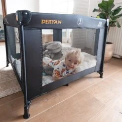 Deryan Kinderbox - Inklapbare Box - 100x100cm - Zwart -Bekend Babyproducten Winkel 1200x1200 957