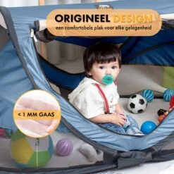 Deryan Peuter Luxe Campingbedje – Inclusief Zelfopblaasbare Matras - Blue -Bekend Babyproducten Winkel 1200x1200 982