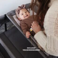 Deryan Luxe Campingbed Compleet - 120x60cm - Bodemverhoger - Verschoonblad - Opbergmand - Grijs -Bekend Babyproducten Winkel 1200x1200 987