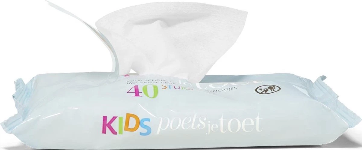 Etos Kids Poets Je Toet - Vochtige Doekjes - 480 Stuks (12 X 40 Stuks) 4 Etos Kids Poets Je Toet - Vochtige Doekjes - 480 Stuks (12 X 40 Stuks) - Afbeelding 2