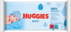Huggies Billendoekjes - Pure 99% Water - 18 X 56 Stuks - 1008 Doekjes - Voordeelverpakking -Bekend Babyproducten Winkel 1200x546