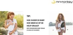 Minimonkey Mini Sling Draagzak - Zwart -Bekend Babyproducten Winkel 1200x579