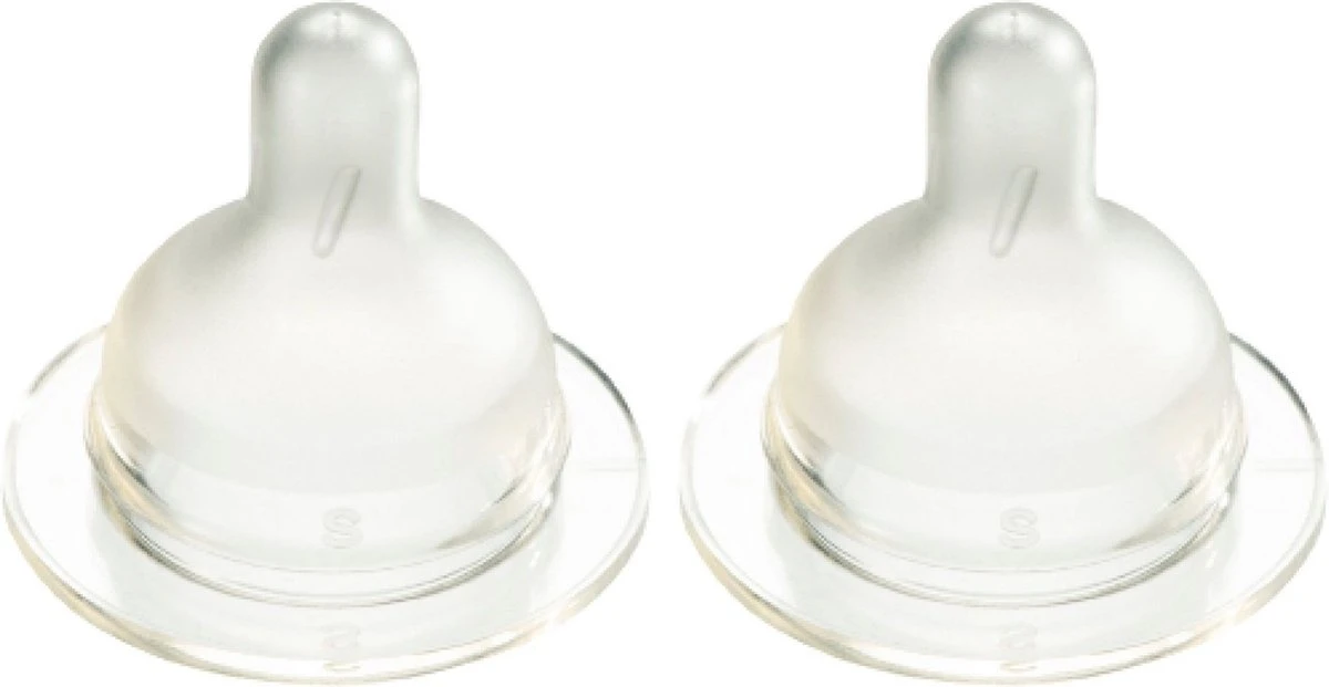 Difrax Flessenspeen Wide Voor Brede Babyflessen - Maat Small - 2 Stuks 3 Difrax Flessenspeen Wide Voor Brede Babyflessen - Maat Small - 2 Stuks