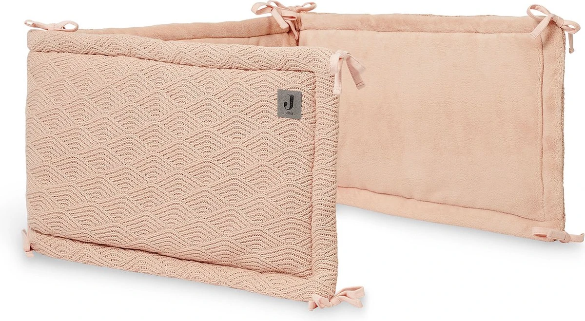 Jollein Bedomrander River Knit 180x35cm - Pale Pink 10 Jollein Bedomrander River Knit 180x35cm - Pale Pink - Afbeelding 8