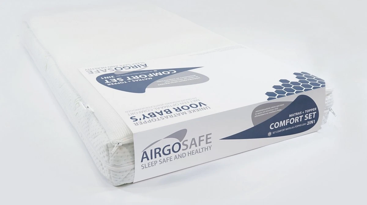 ABZ Baby Matras Combi Witte Panter Met Airgosafe Topper - 70x140 Cm 6 ABZ Baby Matras Combi Witte Panter Met Airgosafe Topper - 70x140 Cm - Afbeelding 4