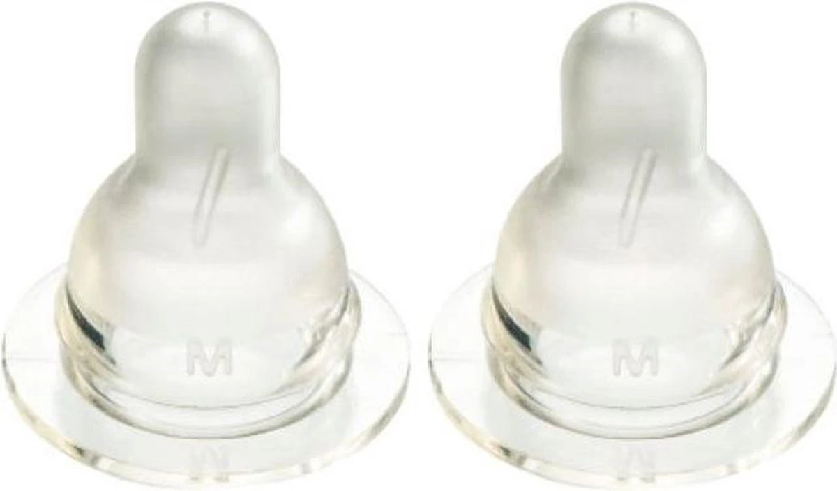 Difrax Flessenspeen Natural - Maat Medium - 2 Stuks