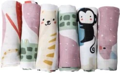 Blush & Blossom Animal 70 X 70 Cm 6 Stuks Hydrofiel Luiers TR-BB4043