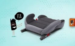 Babyauto Zitverhoger Vista Fix Booster Groep 3 Isofix Stoelverhoger - Grijs -Bekend Babyproducten Winkel 1200x750