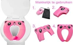 Merkloos WC Verkleiner Roze Panda Ontwerp - Toilettrainer - Opvouwbare Toilet Zitje - Toiletbril Verkleiner - Kinder WC Bril -Bekend Babyproducten Winkel 1200x754 3