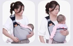 Merkloos Draagzak - Baby Draagzak - Zak - Grijs - Multifunctioneel - Ergonomisch - Baby - Dreumes - Peuter - Wrap - Travel Size - Tot 48 Maanden