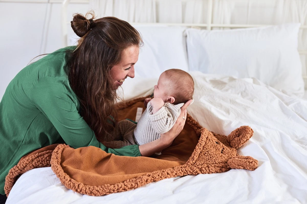 Jollein Wikkeldeken Bunny 100x105cm - Caramel 15 Jollein Wikkeldeken Bunny 100x105cm - Caramel - Afbeelding 13