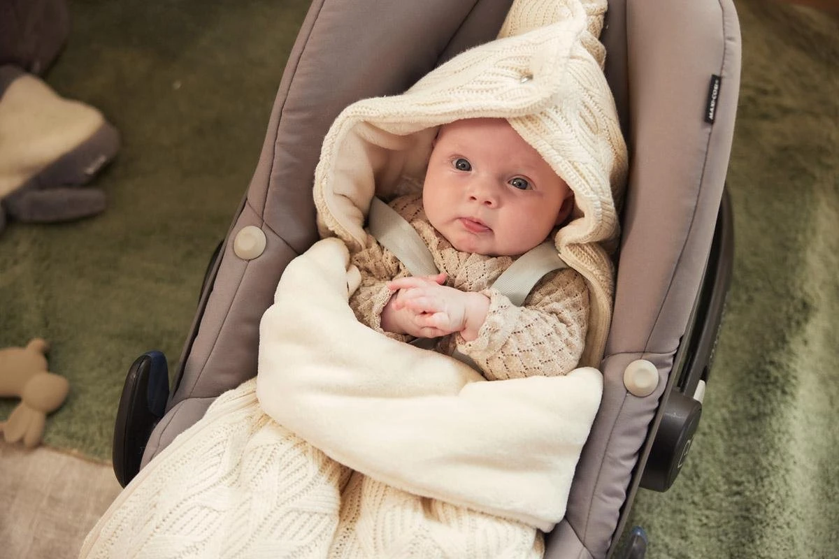 Jollein Voetenzak Voor Autostoel & Kinderwagen - Spring Knit - Ivory 19 Jollein Voetenzak Voor Autostoel & Kinderwagen - Spring Knit - Ivory - Afbeelding 17