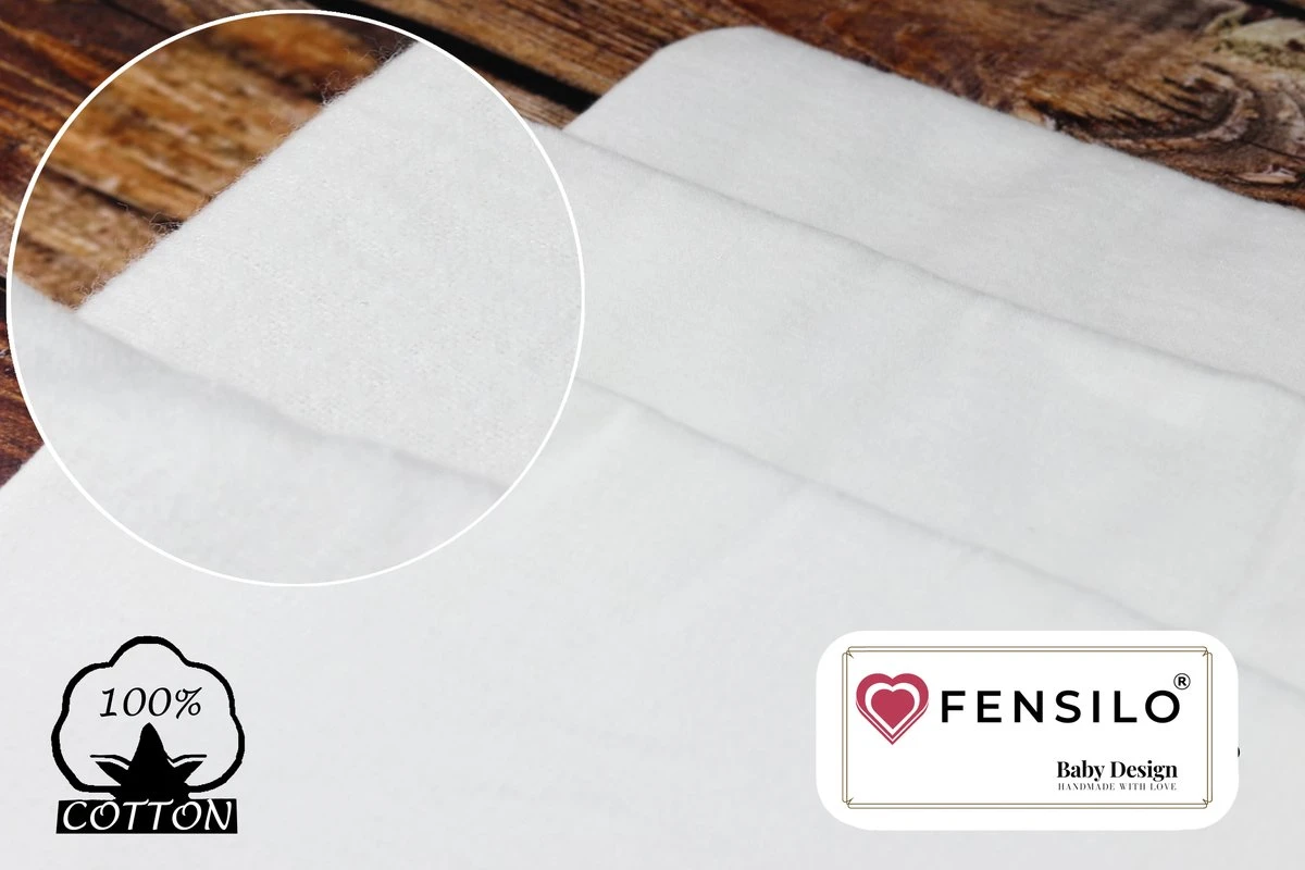 Flanellen Luiers - 3 Pack - 80cm X 80cm - Wit - FENSILO 5 Flanellen Luiers - 3 Pack - 80cm X 80cm - Wit - FENSILO - Afbeelding 3