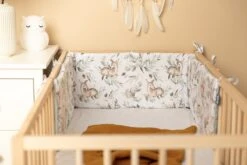 Sensillo Baby Bedbumper - Bedomrander - Anti Stootrand Ledikant - Bed Zijbeschermers - 180x30cm - Wafel Mint Hertjes -Bekend Babyproducten Winkel 1200x800 418