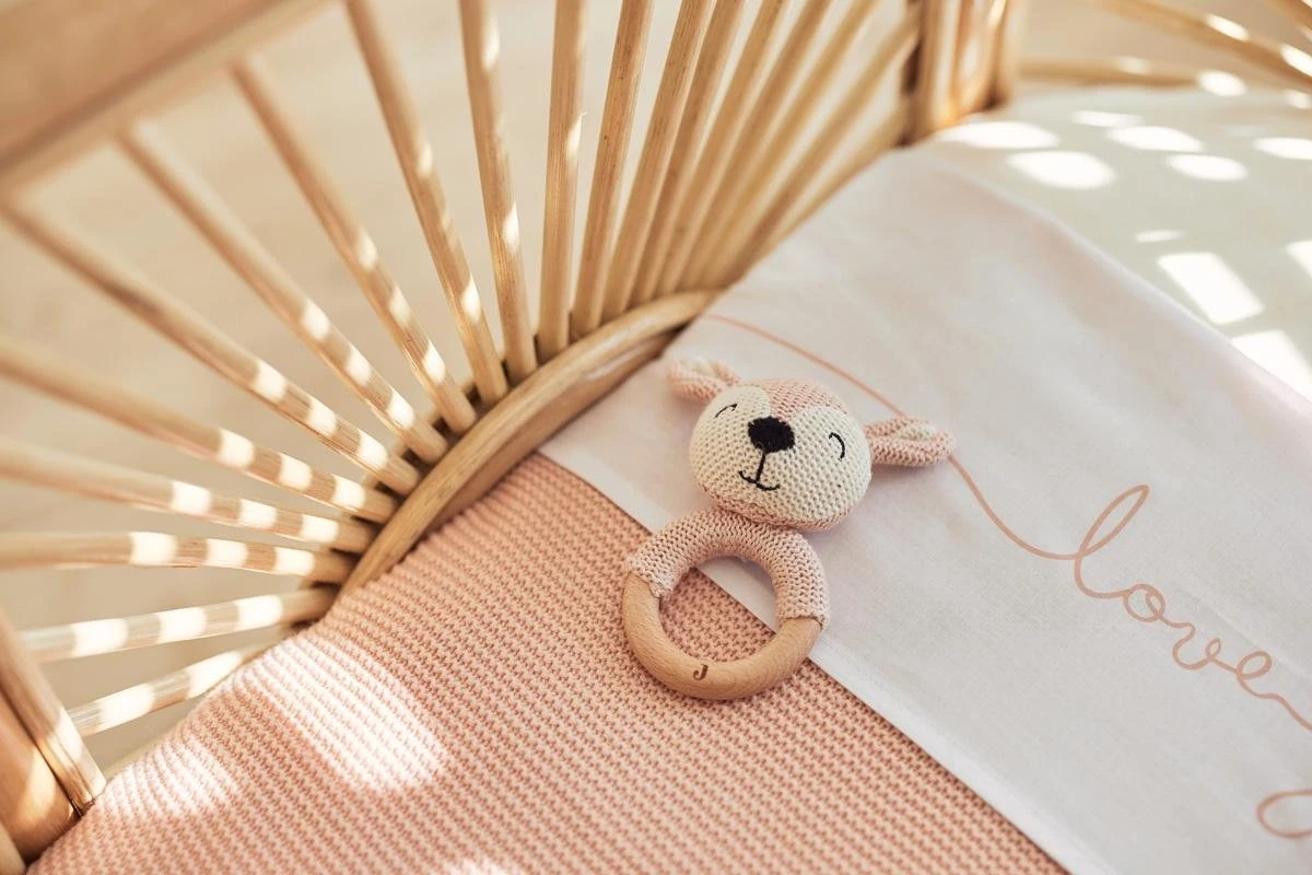 Jollein Baby Deken Ledikant Basic Knit 100x150cm - Pale Pink 10 Jollein Baby Deken Ledikant Basic Knit 100x150cm - Pale Pink - Afbeelding 8