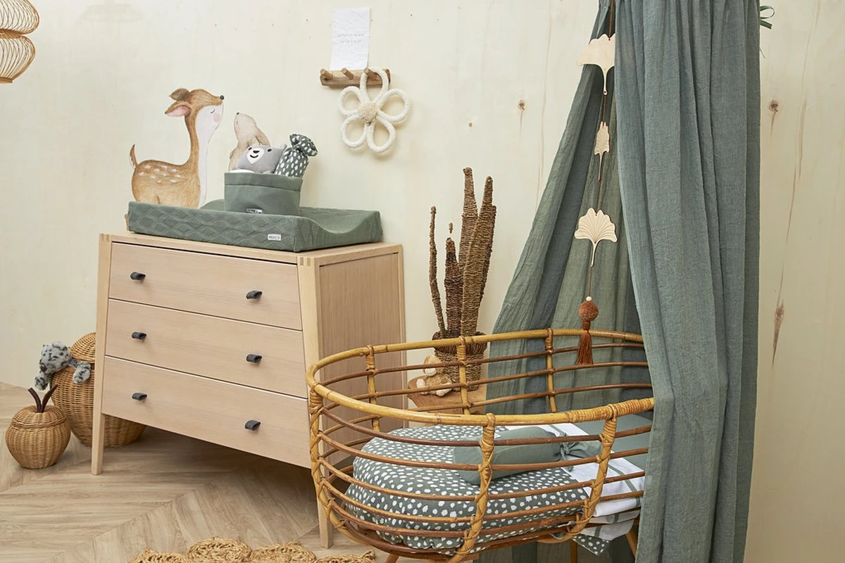 Meyco Wiegdeken Cheetah - Forest Green - 75x100cm 9 Meyco Wiegdeken Cheetah - Forest Green - 75x100cm - Afbeelding 7