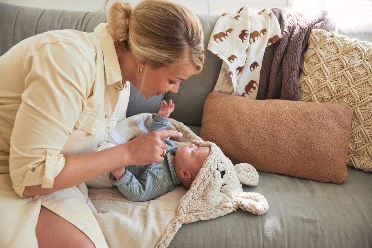 Jollein Wikkeldeken Bunny 100x105cm - Nougat 13 Jollein Wikkeldeken Bunny 100x105cm - Nougat - Afbeelding 11