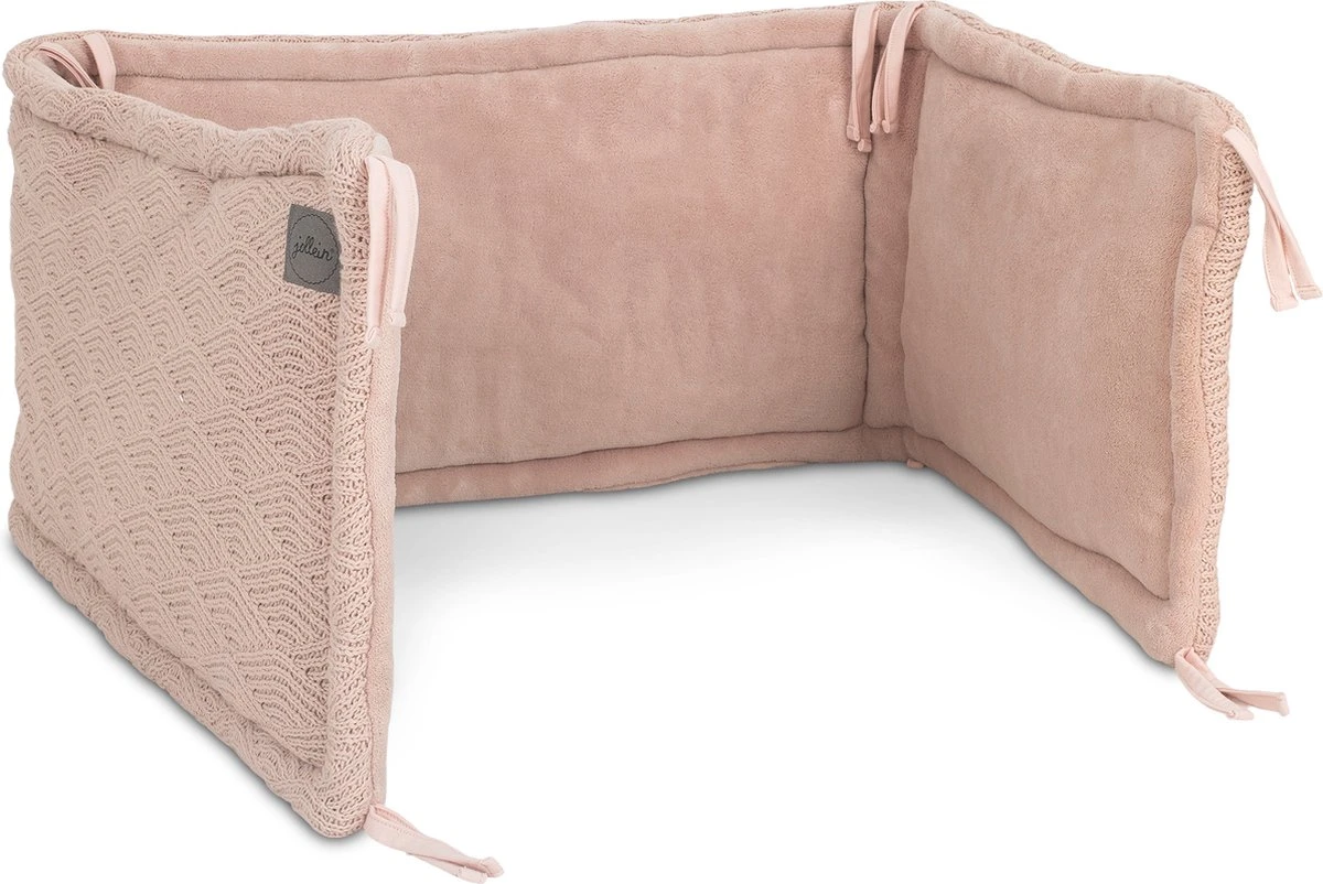 Jollein Bedomrander River Knit 180x35cm - Pale Pink 3 Jollein Bedomrander River Knit 180x35cm - Pale Pink