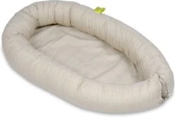 Babynest - Baby Nestje - 0-8 Maanden - 100% Katoen - 82x54cm - Beige Geruit