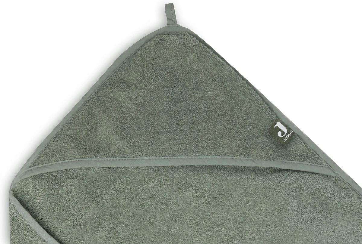 Jollein Badcape Badstof 75x75cm - Ash Green 10 Jollein Badcape Badstof 75x75cm - Ash Green - Afbeelding 8