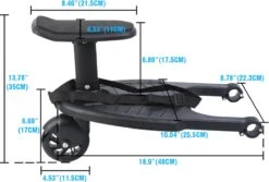 Honhill® - Kinder Meerijdplankje - Zwart - Kinderwagen - Buggy - 1 Wiel - Met Stoeltje -Bekend Babyproducten Winkel 1200x813 3