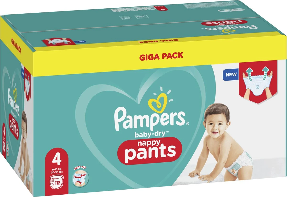 Pampers® Pampers Baby-Dry Pants - Maat 4 (9kg-15kg) - 112 Luierbroekjes - Giga Pack 15 Pampers® Pampers Baby-Dry Pants - Maat 4 (9kg-15kg) - 112 Luierbroekjes - Giga Pack - Afbeelding 13
