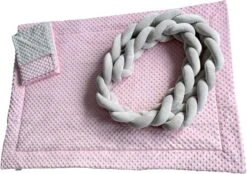 IL BAMBINI Gevlochten Baby Bed Bumper Treccia - Bedomrander - Box Omrander - Hoofdbeschermer - Boxrand - Bedbumper - Stootrand - Boxomrander - (3 Meter) Grijs -Bekend Babyproducten Winkel 1200x843 4