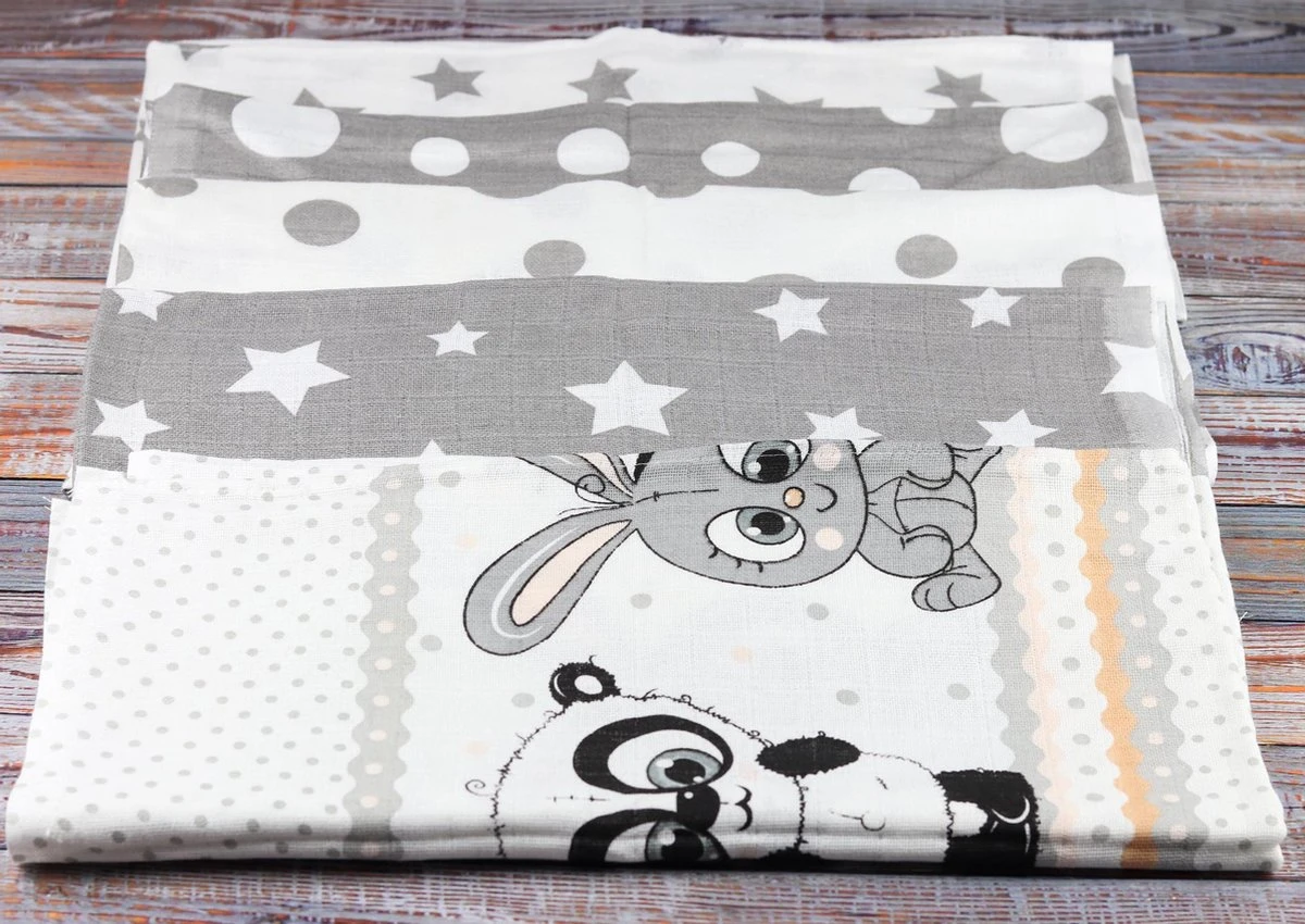 Hydrofiele Luiers - Hydrofiele Doeken - 70 X 80 Cm - 10 Pack – Grijs – Sterren - EU Gefabriceerd – FENSILO Hydrofiele Doeken 10 Hydrofiele Luiers - Hydrofiele Doeken - 70 X 80 Cm - 10 Pack – Grijs – Sterren - EU Gefabriceerd – FENSILO Hydrofiele Doeken - Afbeelding 8