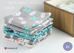 Flanellen Luiers - 80 X 80cm - 6 Pack - Flanellen Doeken Van Flanel Katoen - Mint - Fensilo -Bekend Babyproducten Winkel 1200x861 3