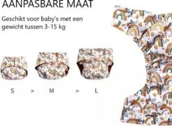 BonBini´s Wasbare Luiers - 6-pack Voordeelverpakking Luiers 3-15 Kg - Luierbroekje - Dubbele Antilek Preventie - Drukknoopjes En Verstelbaar Maat S, M, L Maat 1 T/m 5 - 6 Stuks -Bekend Babyproducten Winkel 1200x881 4