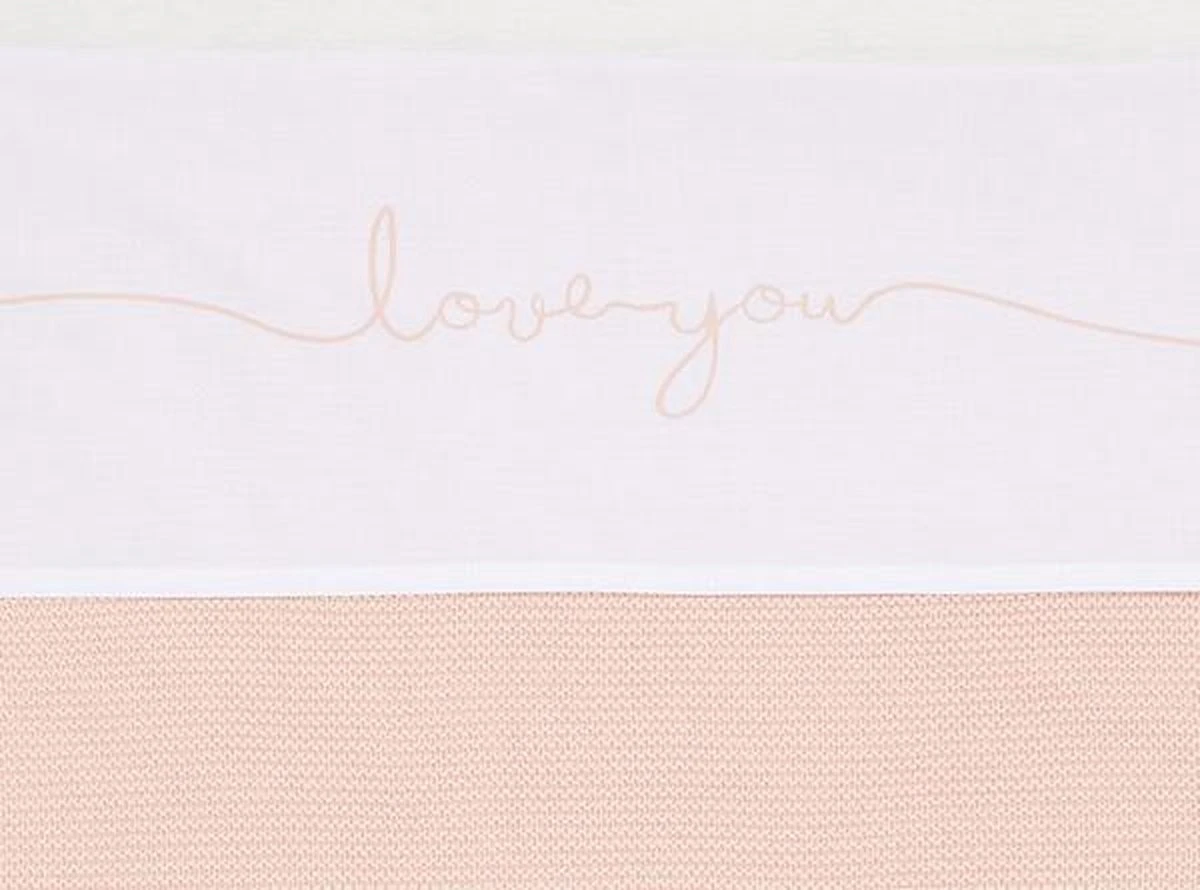Jollein Baby Laken Ledikant 120x150cm Love You - Pale Pink 8 Jollein Baby Laken Ledikant 120x150cm Love You - Pale Pink - Afbeelding 6