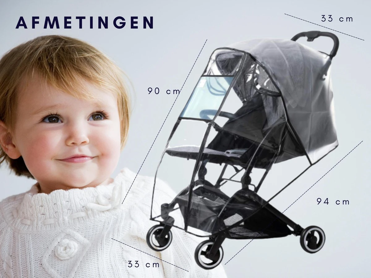 Regenhoes Kinderwagen - Regenhoes Buggy - Wandelwagen - Regenscherm - Universeel - Hoogwaardige Kwaliteit 6 Regenhoes Kinderwagen - Regenhoes Buggy - Wandelwagen - Regenscherm - Universeel - Hoogwaardige Kwaliteit - Afbeelding 4