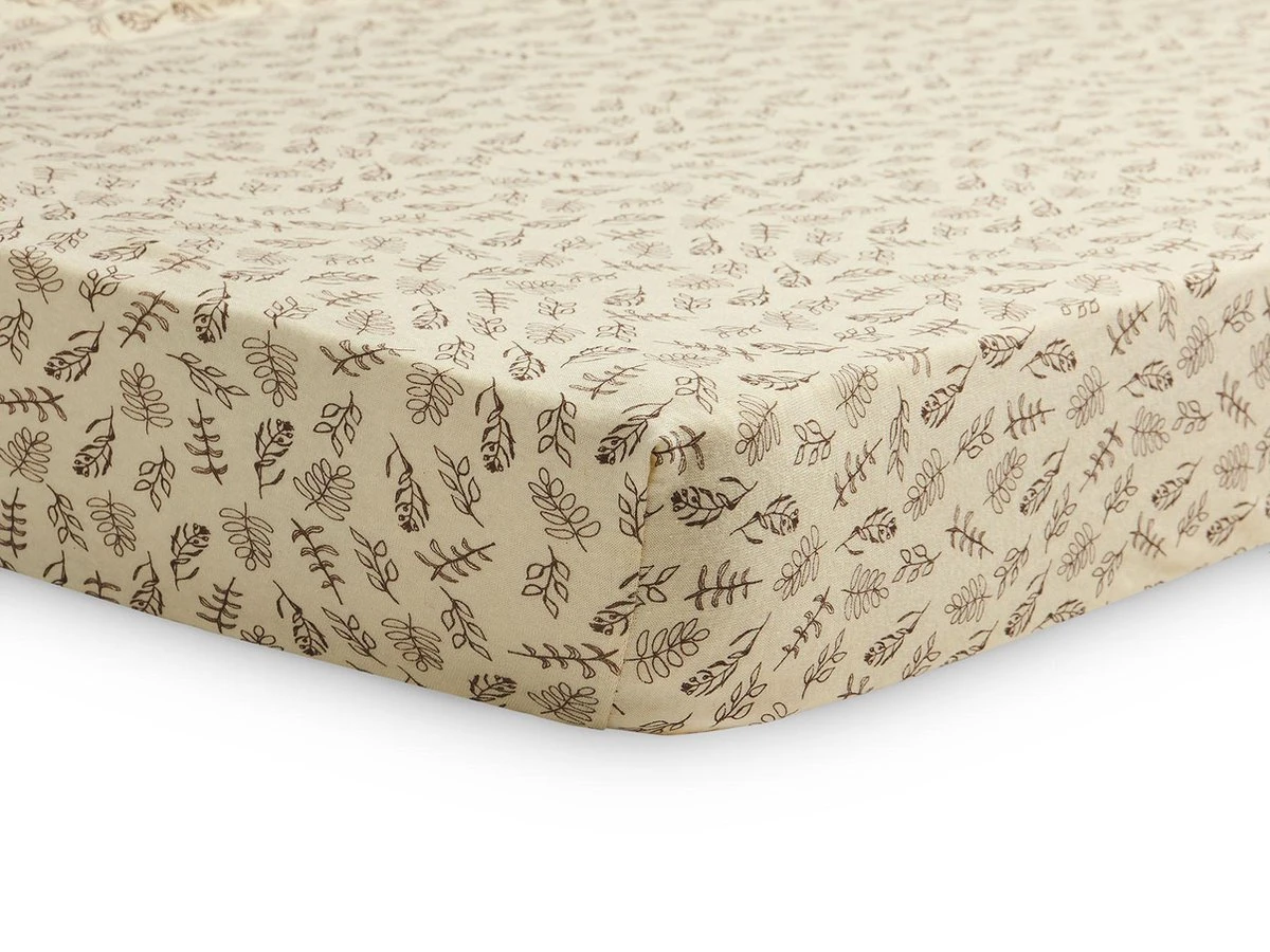 Jollein Baby Hoeslaken Ledikant Jersey 60x120cm - Meadow - Chestnut 5 Jollein Baby Hoeslaken Ledikant Jersey 60x120cm - Meadow - Chestnut - Afbeelding 3