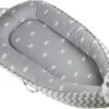Buxibo Babynestje - Omkeerbare Babynest - Co-Sleeper/Bedbumper - Veilig Slapen - 88x53cm - Grijs