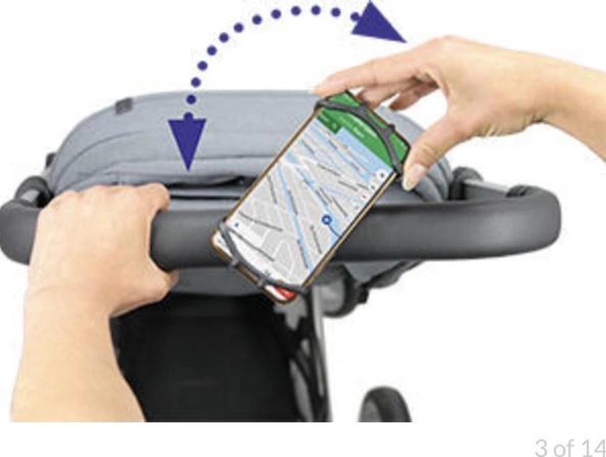 Dooky Telefoonhouder Smartphone Telefoon Houder 360* Rotatie Universeel Kinderwagen Fiets Zwart 19 Dooky Telefoonhouder Smartphone Telefoon Houder 360* Rotatie Universeel Kinderwagen Fiets Zwart - Afbeelding 17