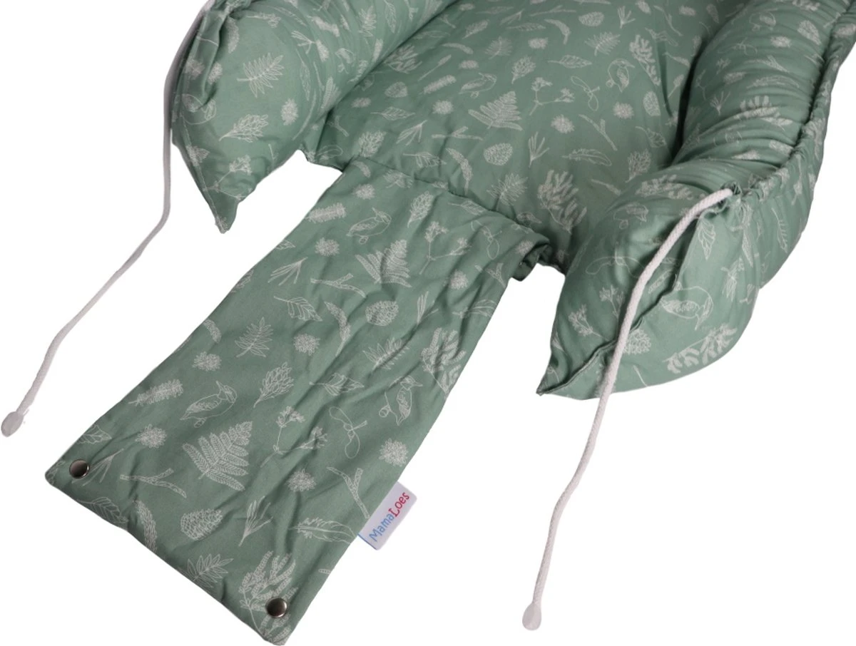 MamaLoes Botanical Stone Green Babynest 6 MamaLoes Botanical Stone Green Babynest - Afbeelding 4