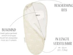 Puckababy Inbakerslaapzak Original Piep 0-3 Maanden - Seashell Sand -Bekend Babyproducten Winkel 1200x907 5
