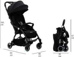 Hamilton By Yoop S1 Plus Buggy – Nieuw En Hoger 2023 Model – Premium Budget Stroller Met One Hand Folding Technologie – Zwart/Antraciet – Lichte, Verstelbare En Wendbare Kinderwagen Met Vele Gemakken -Bekend Babyproducten Winkel 1200x931 1