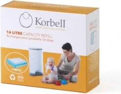 Korbell Luieremmer Navulling - 15L Zak - 3 Stuks -Bekend Babyproducten Winkel 1200x931 2