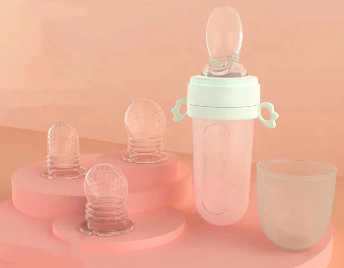 BIBI Siliconen Baby Voeding Lepels - 2 Verschillende Opzetstukken 4 BIBI Siliconen Baby Voeding Lepels - 2 Verschillende Opzetstukken - Afbeelding 2