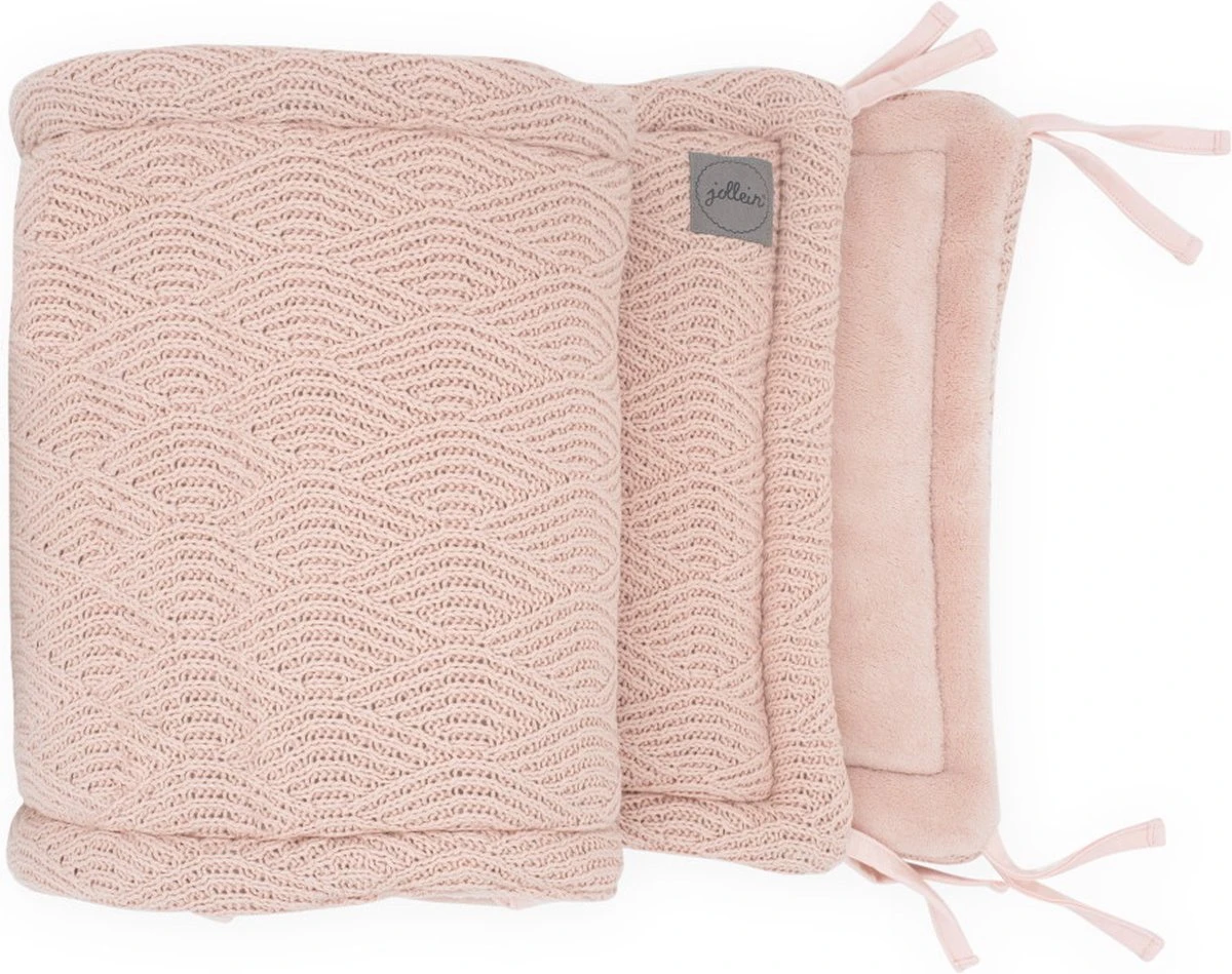 Jollein Bedomrander River Knit 180x35cm - Pale Pink 8 Jollein Bedomrander River Knit 180x35cm - Pale Pink - Afbeelding 6