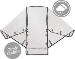 Hauck Regenhoes - Geschikt Voor Buggy's - Transparant, Grijs -Bekend Babyproducten Winkel 1200x954