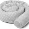 Fillikid Bedbumper 190 X 9 Cm Bedomrander Ledikant - Grijs Wit Stippen -Bekend Babyproducten Winkel 1200x983 2
