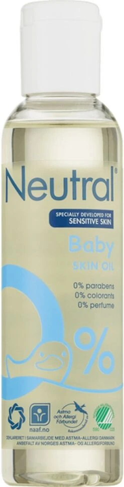 Neutral Baby Parfumvrij Huidolie Voor De Gevoelige Babyhuid 150 Ml -Bekend Babyproducten Winkel 306x1200