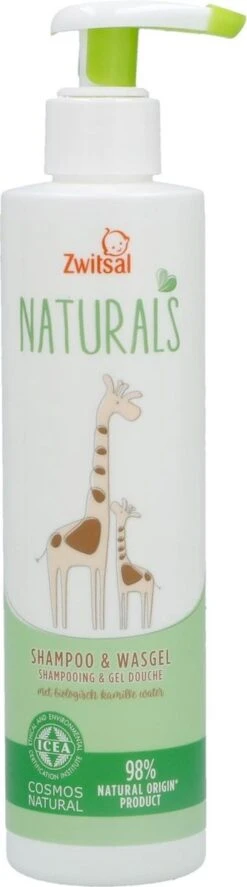 Zwitsal Naturals Shampoo&Wasgel 250ml -Bekend Babyproducten Winkel 334x1200