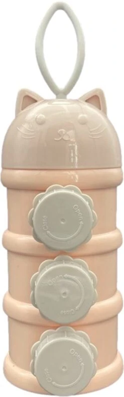 Melkpoedertoren Melkpoeder Toren - Roze - Flesvoedingsaccessoires - Babyvoeding Bewaarbakjes - Doseerdoosjes - Kraam Cadeau - BPA Vrij -Bekend Babyproducten Winkel 376x1200