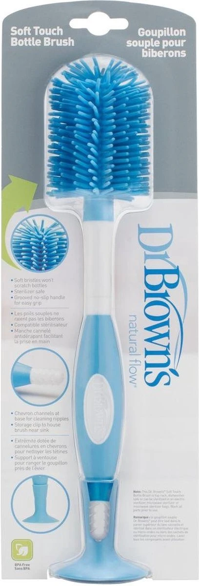 Dr. Brown's Flessenborstel - Blauw Siliconen 5 Dr. Brown's Flessenborstel - Blauw Siliconen - Afbeelding 3