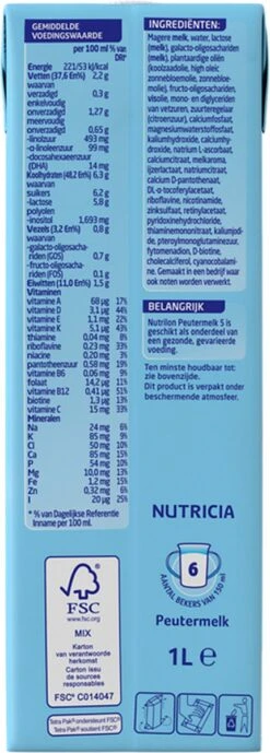 Nutrilon 5 Peutermelk Kant & Klaar - Van 2 Tot 3 Jaar - 4 X 1L -Bekend Babyproducten Winkel 430x1200