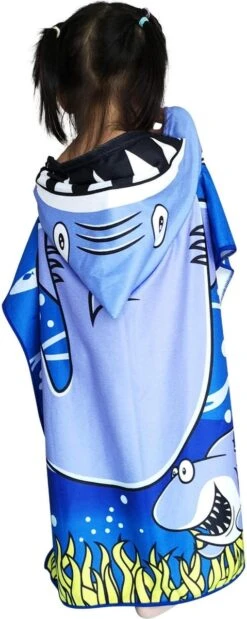 JAXY Badcape Baby - Badcape - Baby Badjas - Omslagdoek - Omslagdoek - Baby Handdoek Met Capuchon - Strandhanddoek - Badponcho - Poncho Handdoek - Microfiber - 60x90cm - Haai -Bekend Babyproducten Winkel 479x1200 1